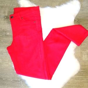 NWOT Divided by H&M Bright Red Skinny Jeans Sz 6